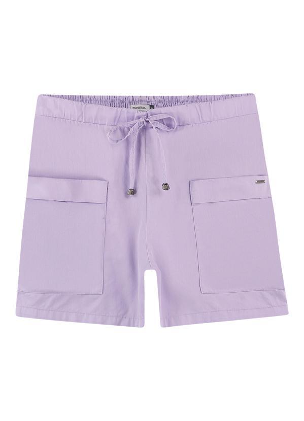 Marialícia - Shorts Curto com Bolsos Lilás 3