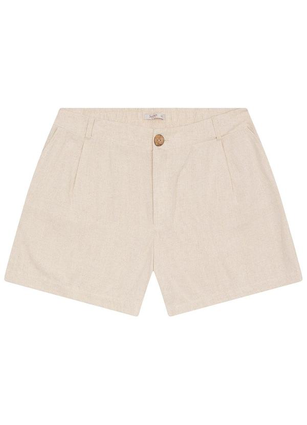 Secret Glam - Shorts Curto Feminino Plus Size Bege 3