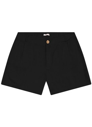Secret Glam - Shorts Curto Feminino Plus Size Preto - SECRET GLAM