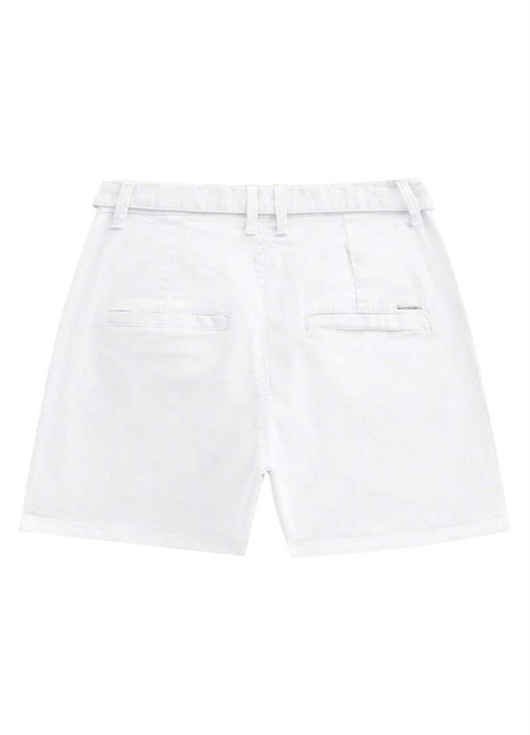 Lunender - Shorts Lunender Alfaiataria com Elastano Branco 2