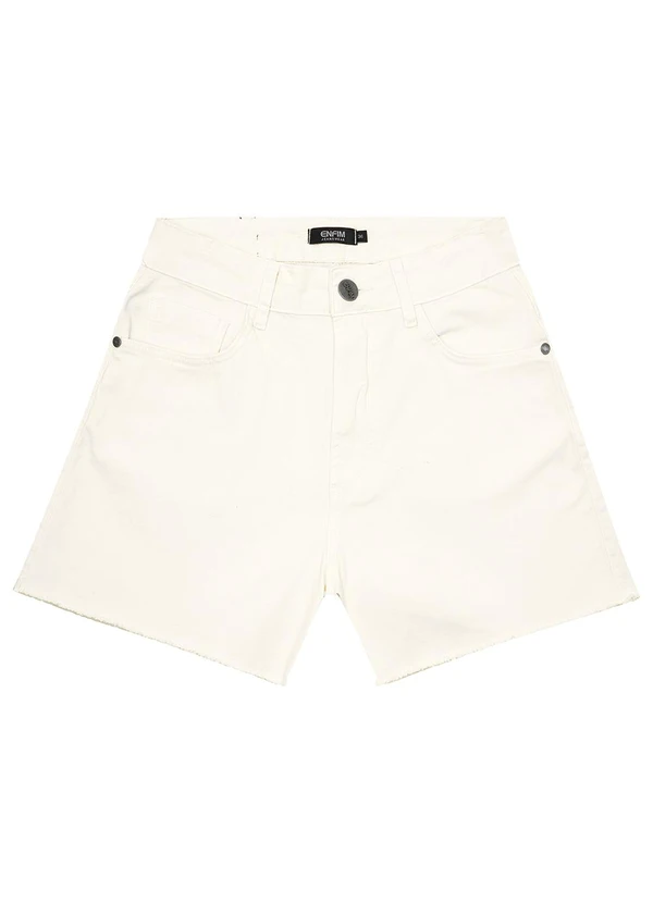 Enfim - Shorts Mom em Sarja Off White 1