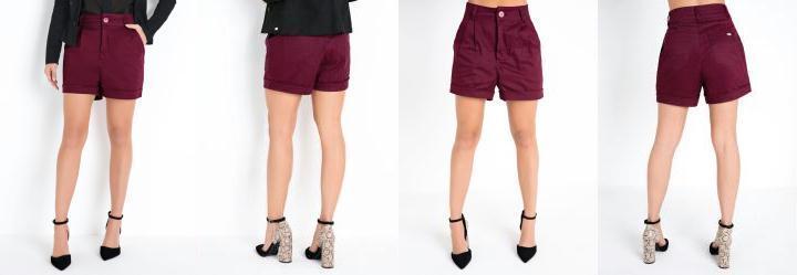 Shorts Soltinho Bord com Barra Dobrada