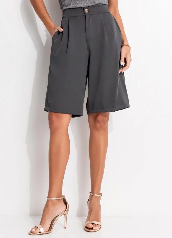 Bimini - Bermuda Cinza em Tecido de Poliéster