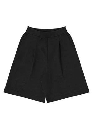 Rovitex - Bermuda Feminina em Moletinho Sarjado Preto - ROVITEX