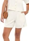 Outlet - Short Alfaiatado Liso Adulto Feminino Branco - variação: Branco