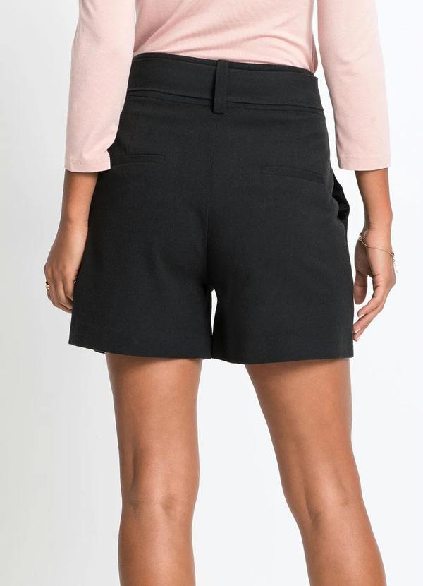 bonprix - Short Alfaiataria com Cinto Preto 2