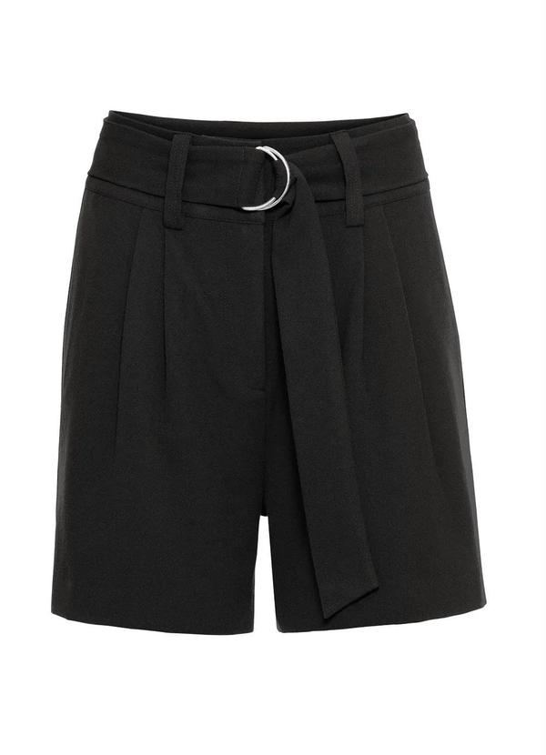 bonprix - Short Alfaiataria com Cinto Preto 5