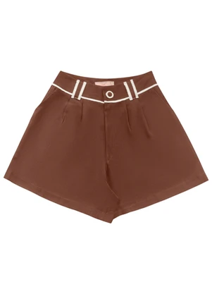 Angel - Short Alfaiataria Marrom - ANGEL