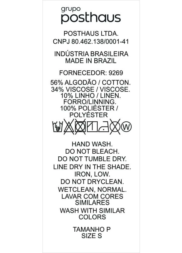 Quintess - Short Floral Grande Azul em Linho 7