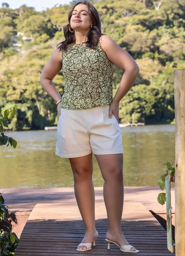 Quintess - Short Natural em Linho 11