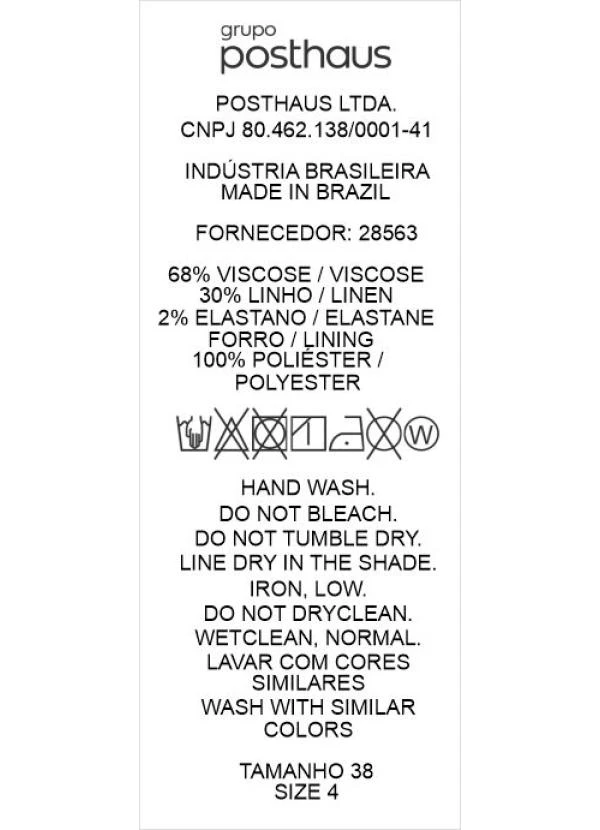 Quintess - Short Off White em Linho 21