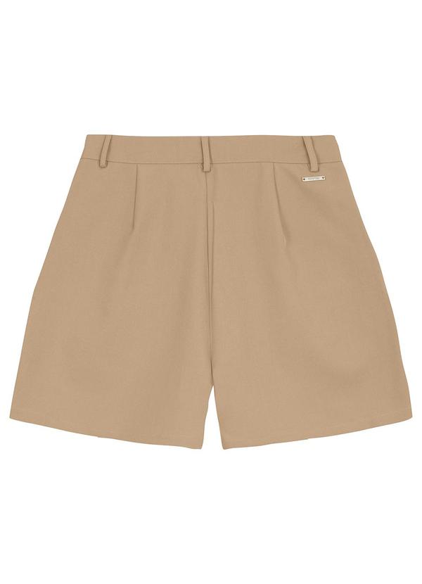 Enfim - Shorts Alfaiaria com Pregas Bege 2