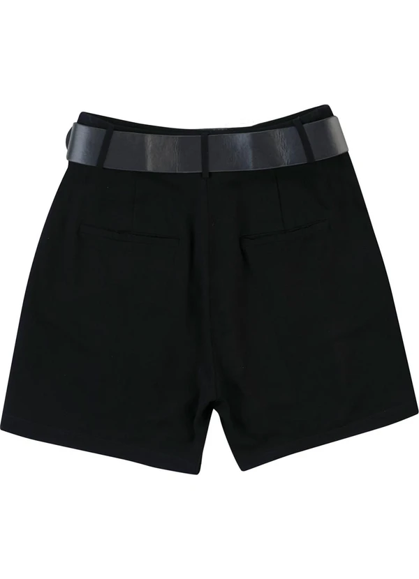 Malwee - Shorts Alfaiaria Viscose Sarjada Preto 2