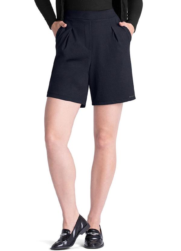 Rezzato - Shorts Alfaiataria com Bolso Feminino Azul