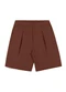 Outlet - Shorts Alfaiataria com Bolso Feminino Cinza - variação: Marrom