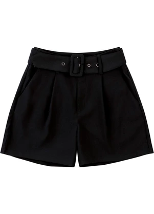Malwee - Shorts Alfaiataria com Bolso Preto - MALWEE