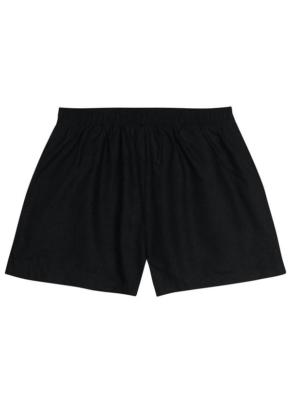 Malwee - Shorts Alfaiataria em Viscolinho Preto 2