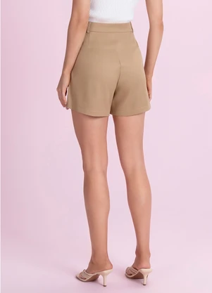 Angel - Shorts de Alfaiataria Bege - ANGEL