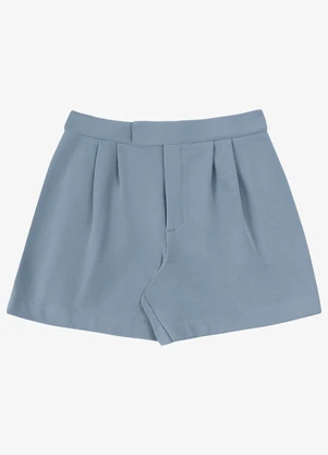Endless - Shorts Feminino Alfaiataria em Piquet Azul - ENDLESS