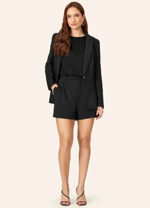 Endless - Shorts Feminino Alfaiataria Preto - ENDLESS