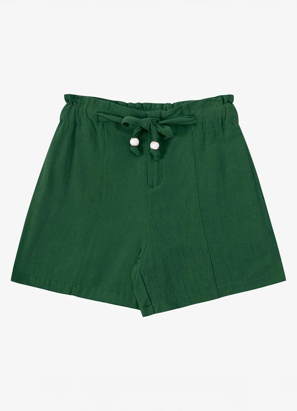 Endless - Shorts Feminino Clochard em Linho Strong Verde