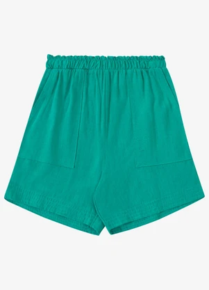 Endless - Shorts Feminino Clochard em Linho Verde - ENDLESS