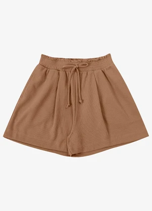 Endless - Shorts Feminino Clochard Malhão Maquineta Marrom - ENDLESS