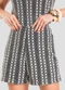 Dianna - Shorts Feminino Crochet com Forro e Zíper Preto - variação: Preto