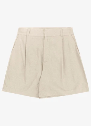 Endless - Shorts Feminino de Linho Bege - ENDLESS