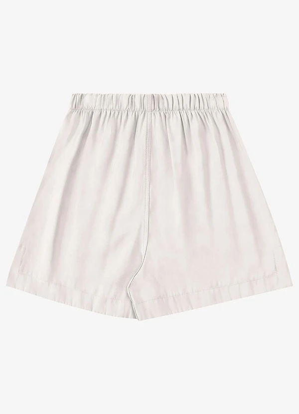 Endless - Shorts Feminino em Tecido Alfaiataria Bege