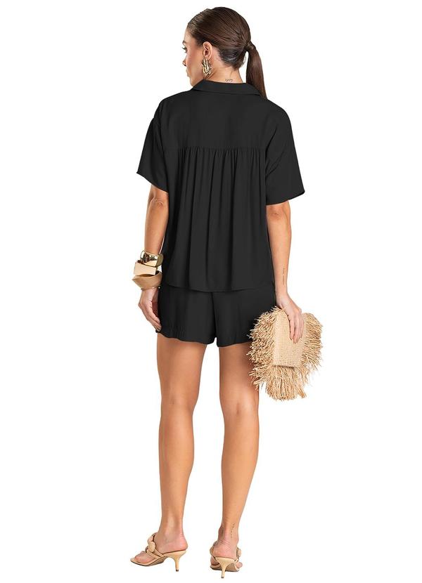 Dianna - Shorts Feminino em Tecido de Viscose Preto 4