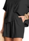 Dianna - Shorts Feminino em Tecido de Viscose Preto - variação: Preto