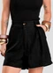 Dianna - Shorts Feminino em Tecido Marrom - variação: Preto