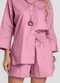 Dianna - Shorts Feminino em Tecido Tricoline Laranja - variação: Rosa