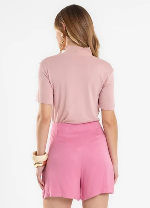 Endless - Shorts Feminino em Viscose Double Rosa - ENDLESS