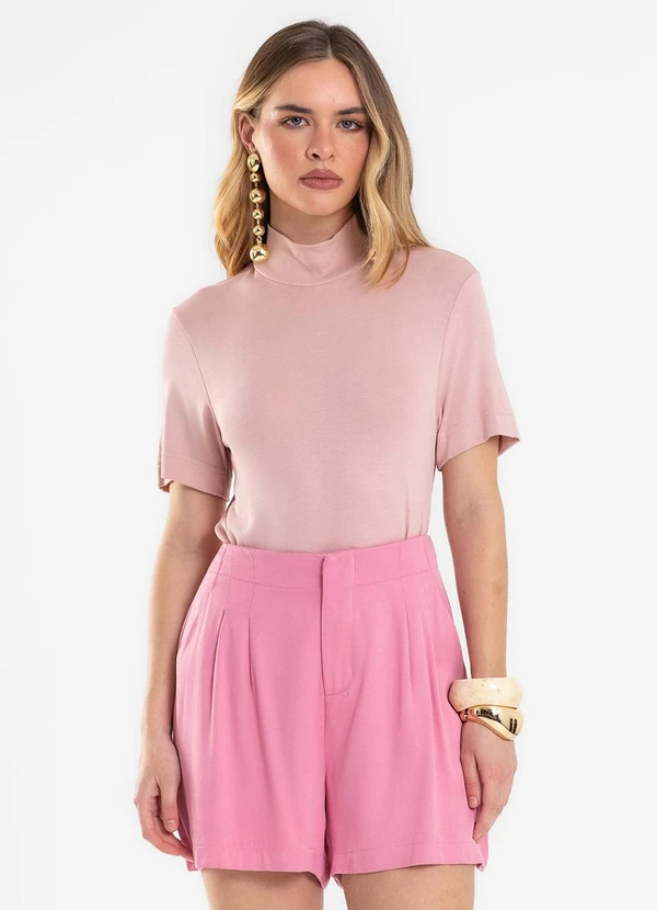 Endless - Shorts Feminino em Viscose Double Rosa