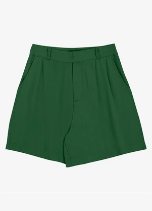 Endless - Shorts Feminino em Viscose Sarjada Verde - ENDLESS