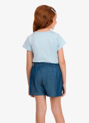 Rovi Kids - Shorts Infantil Menina Liocel Azul - ROVI KIDS