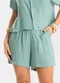 Rovitex - Shorts Feminino Malha Viscose Azul - variação: Verde