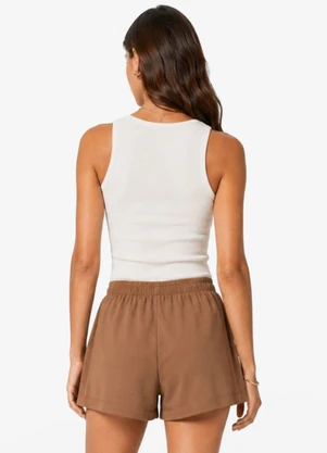 Minty - Shorts Feminino Molecotton de Viscose Marrom - MINTY