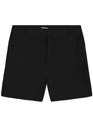 Secret Glam - Shorts Feminino Plus Size em Linho Preto - SECRET GLAM