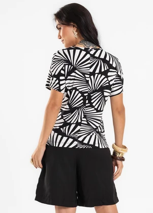 Rovitex - Shorts Feminino Viscose Sarjada Preto - ROVITEX