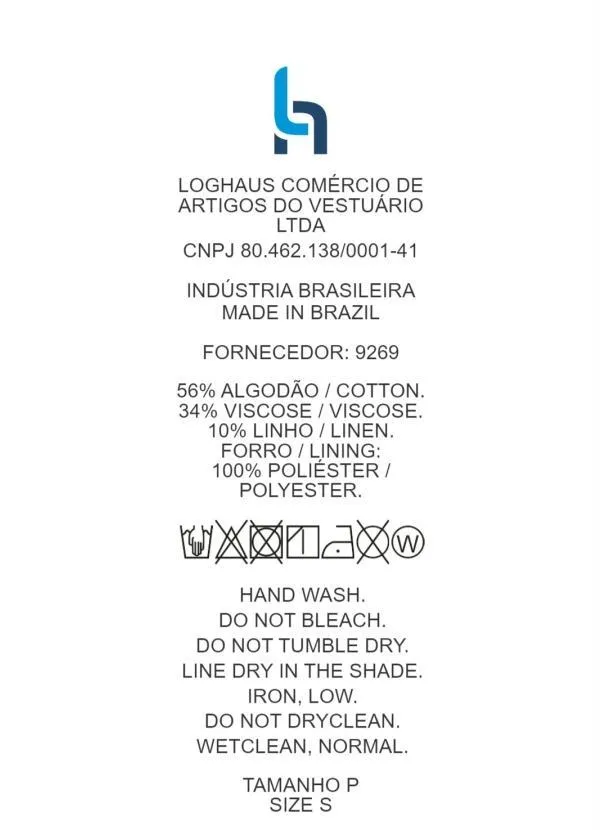 Quintess - Shorts Folhagem Bege com Botões Decorativos 6