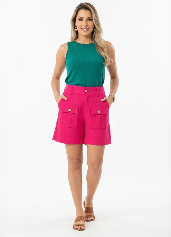 Quintess - Shorts Pink com Bolsos Frontais 4