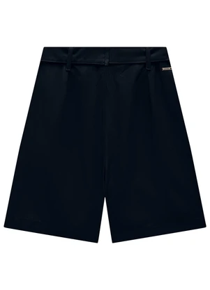 Enfim - Shorts Preto Alfaiataria em Crepe - ENFIM
