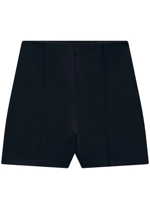 Enfim - Shorts Preto Amplo em Interlock - ENFIM