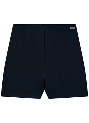 Enfim - Shorts Preto Amplo em Interlock - ENFIM
