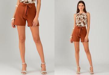 Shorts Telha com Amarrao