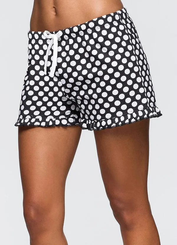 Queima Estoque - 2 Unidades de Shorts Preto/Poá