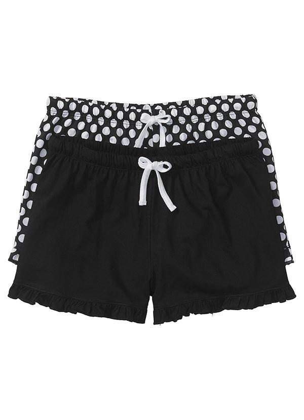 Outlet - 2 Unidades de Shorts Preto/Poá 3